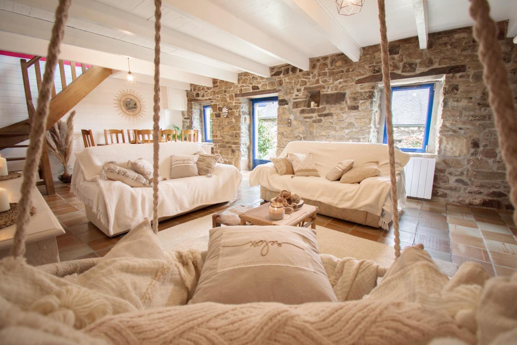 Ti Vaen I Maison Traditionnelle Bretonne & Sauna Lanvéoc Extérieur photo